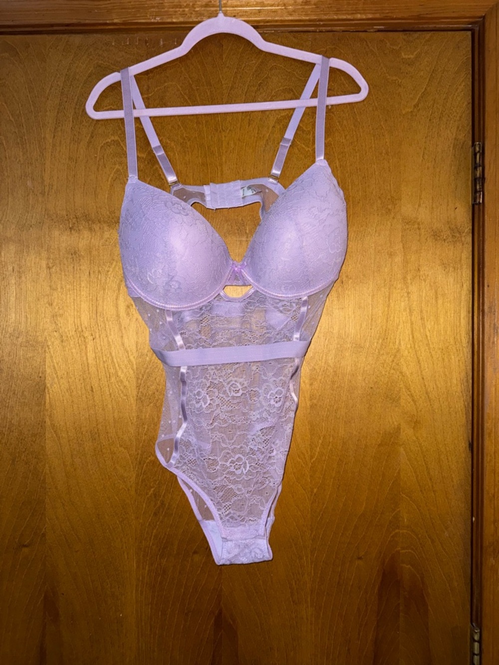 Lavender Lace Underwire Bodysuit